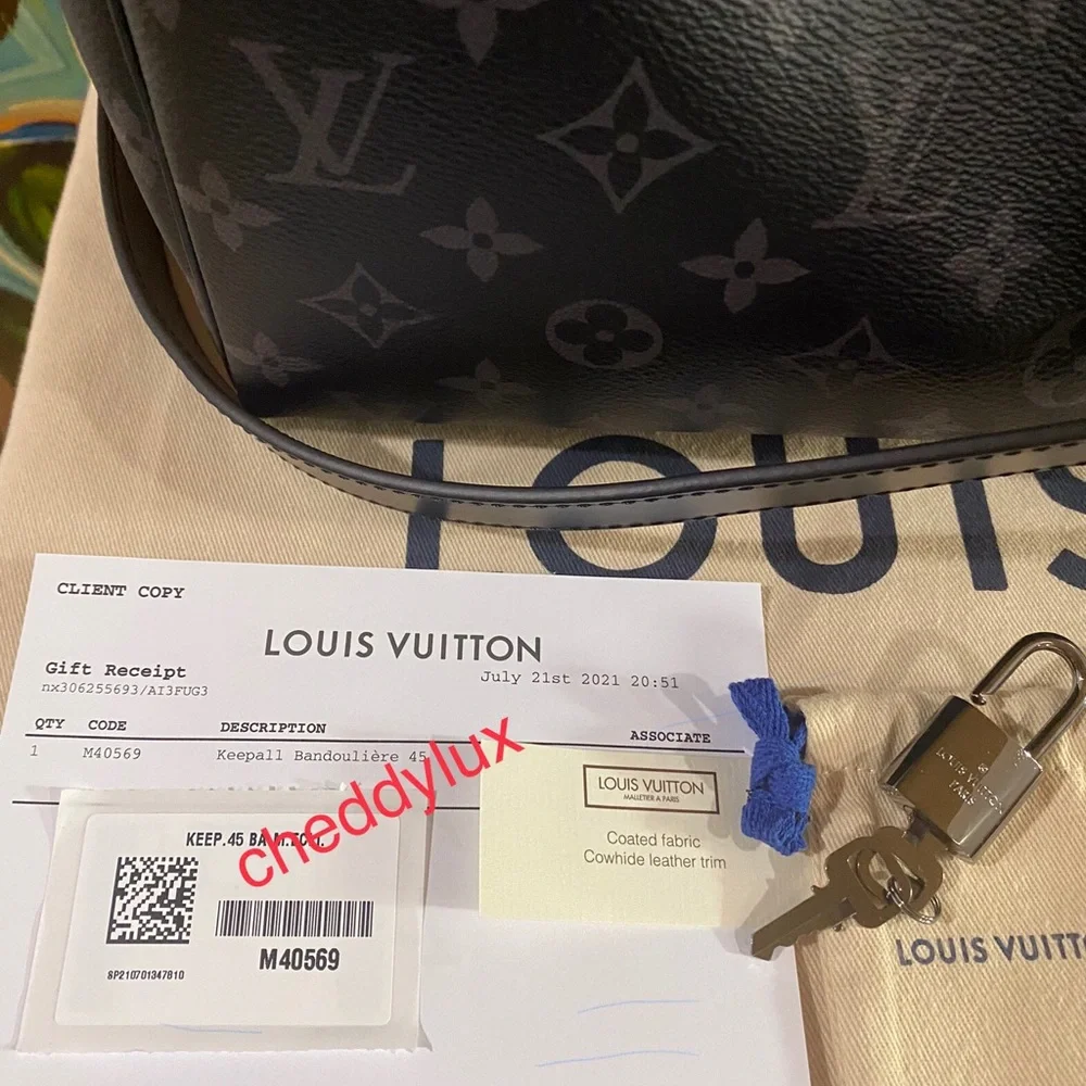 🖤🖤🖤AUTHENTIC LV KEEPALL BANDOULIÈRE 45 ECLIPSE